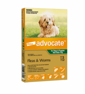 4-2.png Advocate™ Flea & Worm Treatment for Puppies & Small Dogs Up to 4kg, 3 Pack
