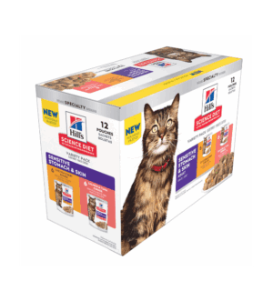 For-Cats-Sensitive-Stomach-and-Skin.png Hill’s Science Diet Adult Sensitive Skin & Stomach Variety Pack Cat Food Pouches