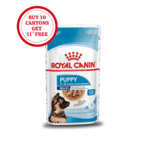 Royal Canin Maxi Puppy Wet Food- Carton (12x85gm pouches)- Short Dated Stock