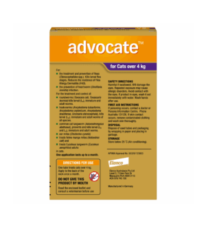 Advocate™ Flea & Worm Treatment for Cats Over 4kg - 6 Pack